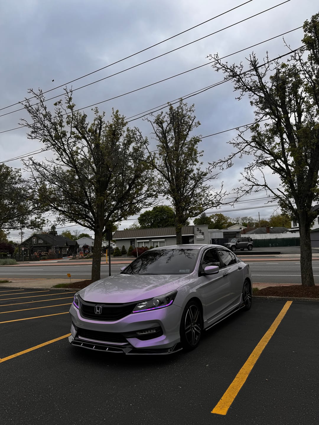 Customer photo review of Candy Metallic Gray Purple vinyl wrap