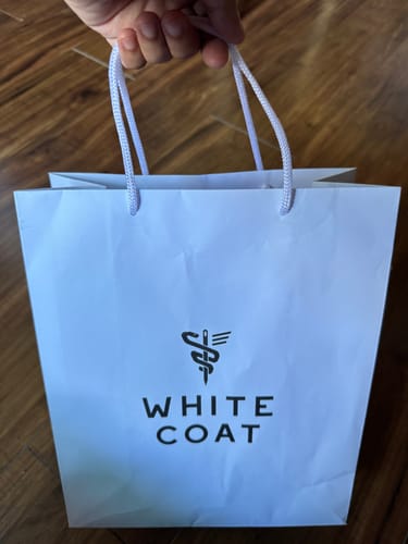 Customer photo review of White Coat Paper Bag