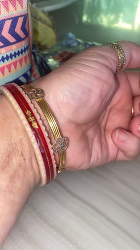Customer photo review of Red – “Crimson Charm Women’s Bangle” (Pack of 1 Pair) (2 pis)