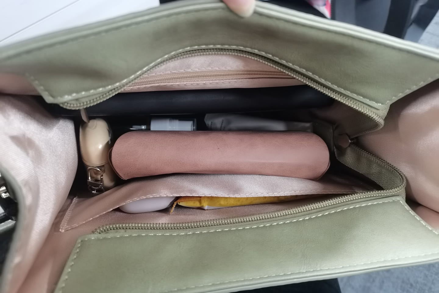 Customer photo review of Sophie Vegan Leather Everyday Crossbody Bag