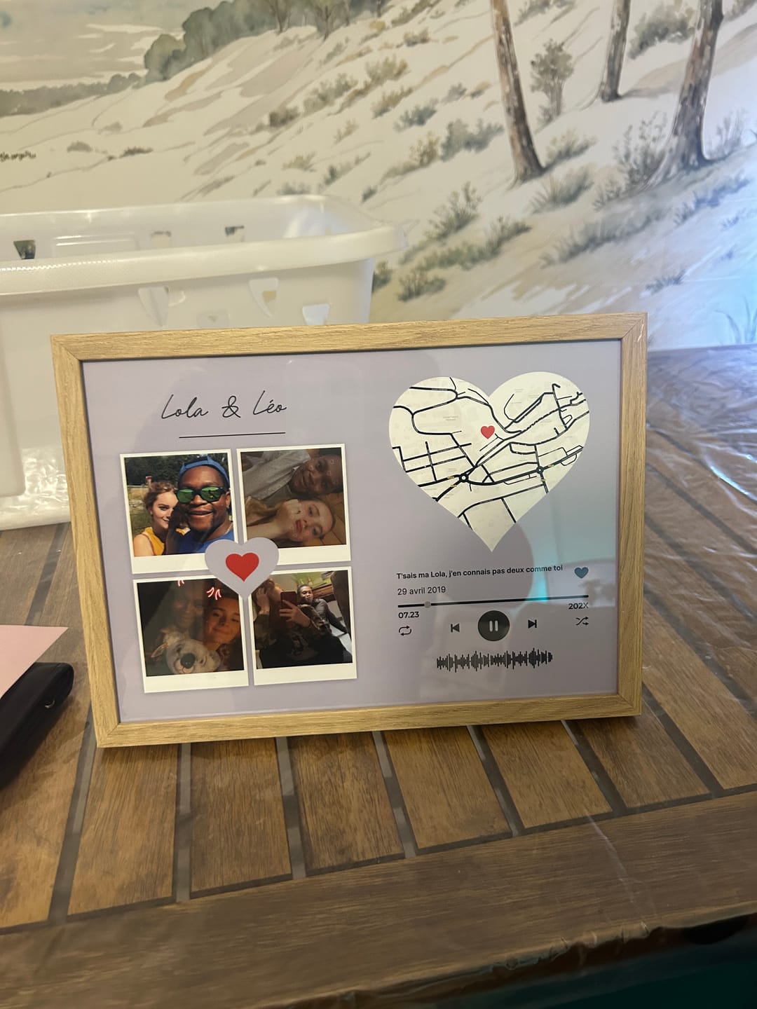 Customer photo review of Collage photo, Spotify & Carte - Affiche personnalisée