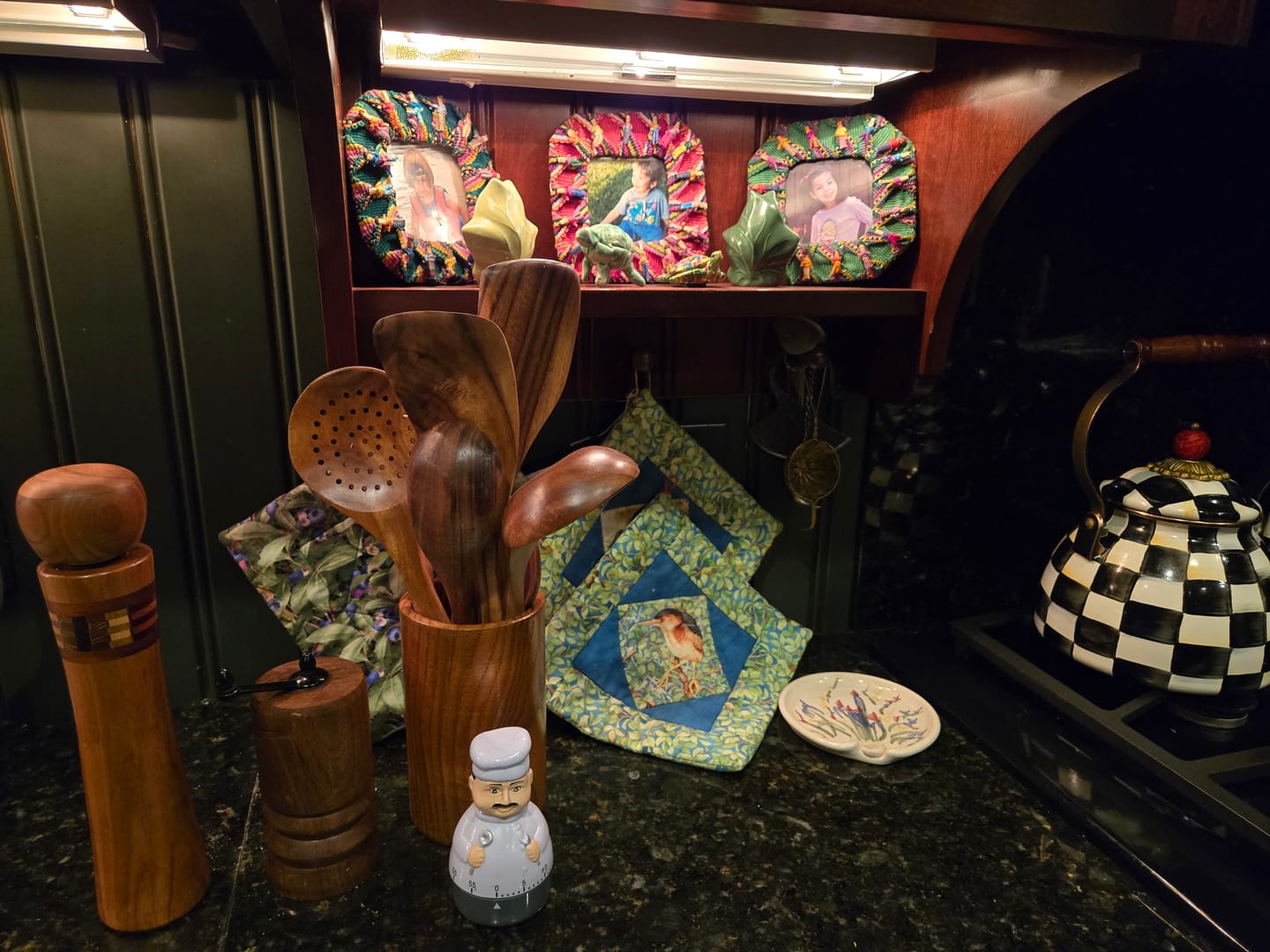 Customer photo review of Teak Wooden Utensil Set