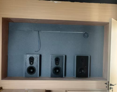Customer photo review of Theatrus T63W Single 6.5" In-Wall Speaker