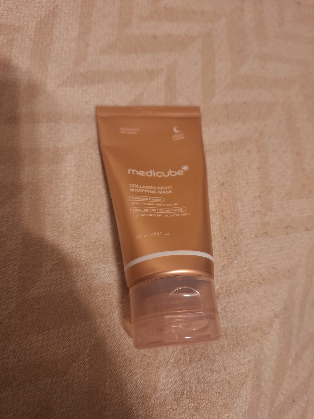 Customer photo review of Nostiprinoša nakts maska sejai Medicube Collagen Night Wrapping Mask
