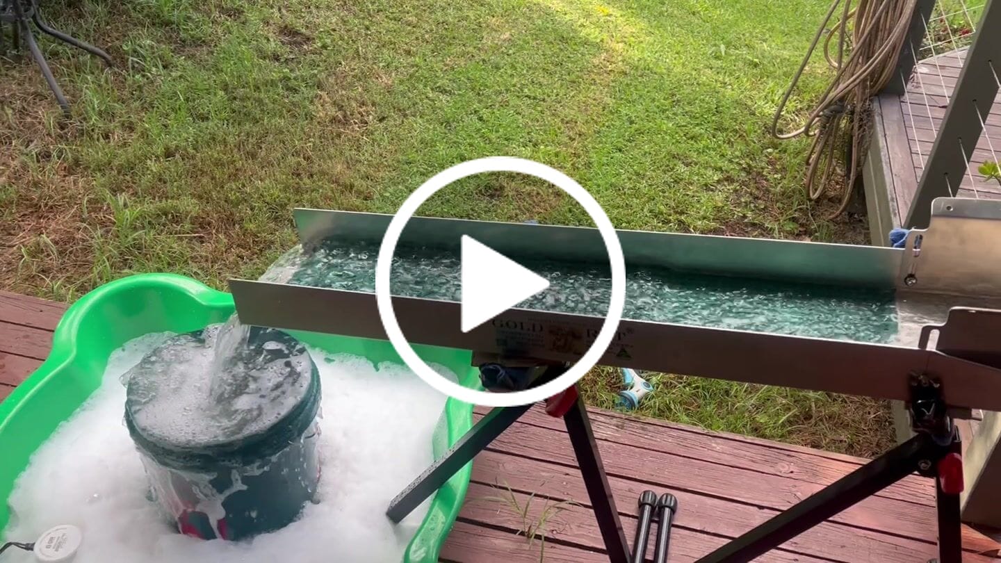 Customer video review of 8 inch Bare Bones Sluice running Combo Dream mat