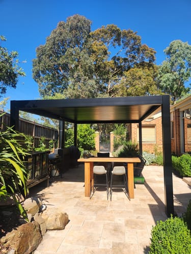 Customer photo review of Tasman freestanding Louvre Roof