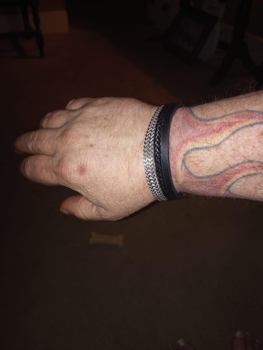 Customer photo review of Double Strand Leather Bracelet