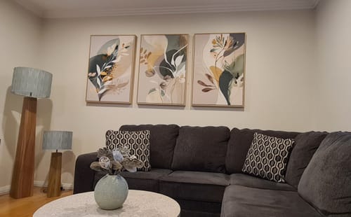 Customer photo review of Leaves of Grace, Art Trio, by Bella Eve