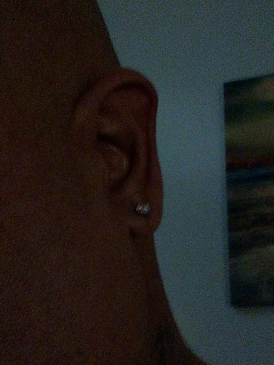 Customer photo review of VVS Moissanite Stud Earrings (ALL SIZES)