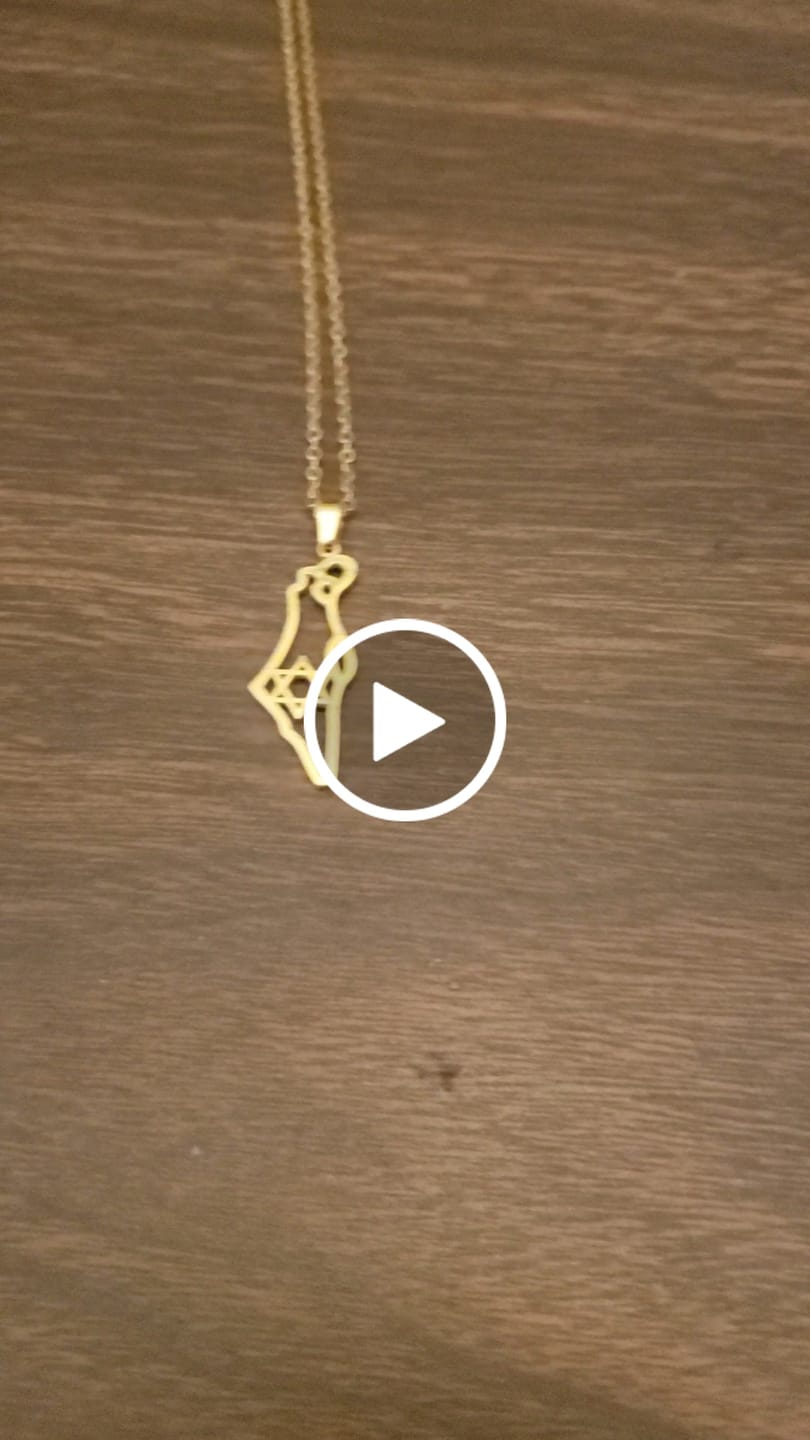 Customer video review of Map of Israel Necklace