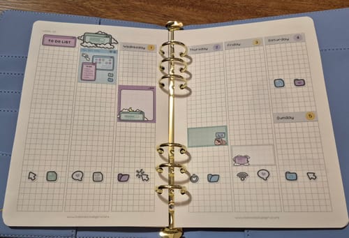 Customer photo review of Planner Inserts - Weekly Vertical