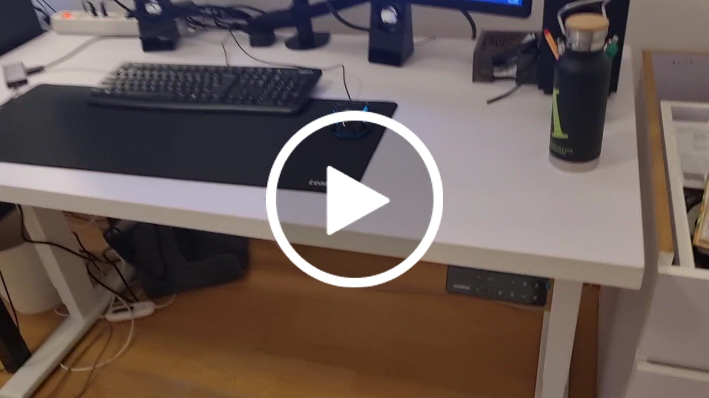 Customer video review of Maidesite T2 Pro Plus - Tischgestell Elektrisch Höhenverstellbar