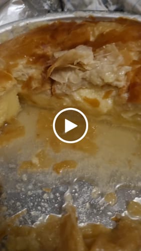 Customer video review of Traditional Galaktoboureko – Custard Phyllo Pie (approx. 1200g)