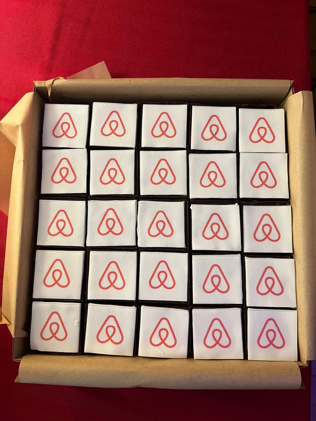 Customer photo review of Corporate Brownies with Edible Logos