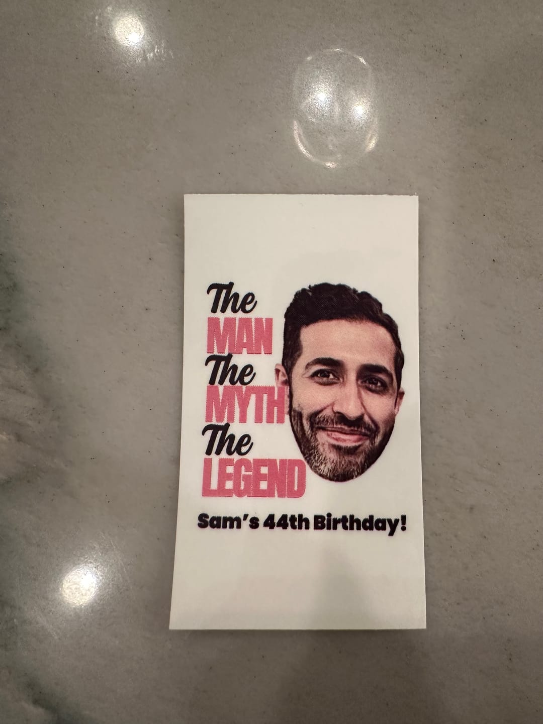 Customer photo review of The Man, The Myth, The Legend
