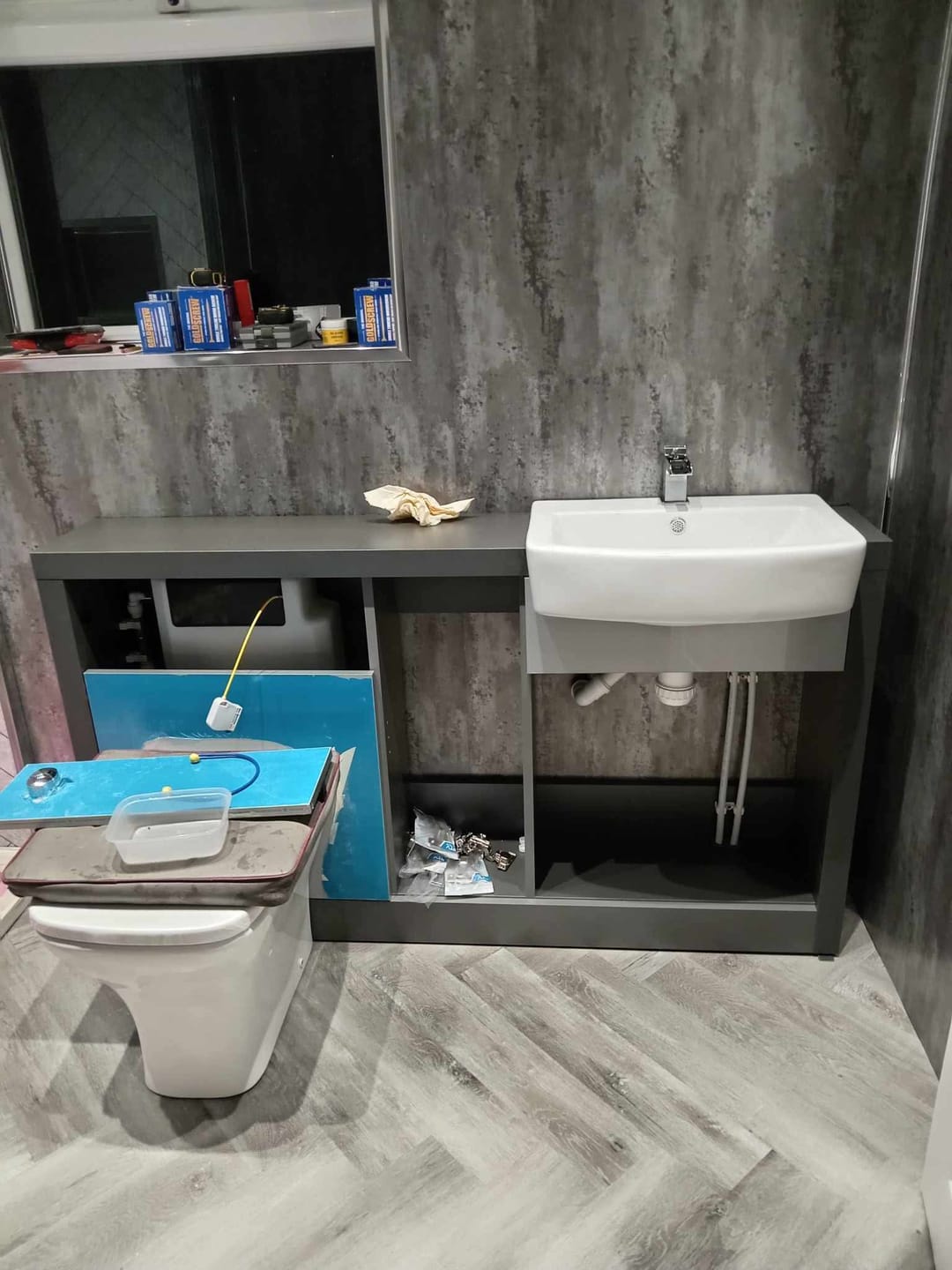 Customer photo review of Premium Black Graphite Matt Shower Wall Panel – 2400 x 1000mm