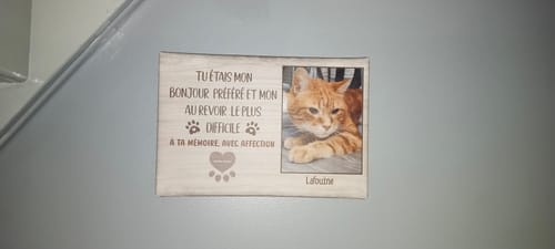 Customer photo review of À ta mémoire - Animaux toile personnalisée