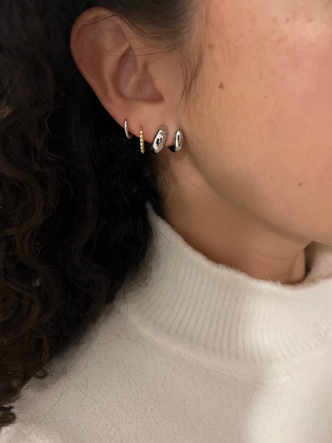 Customer photo review of Par Arete Doble Tipo Ear Cuff