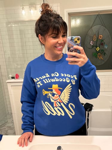Customer photo review of Goodwill To Y'all Sweatshirt