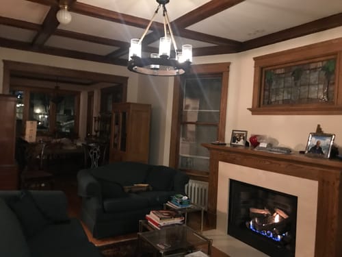 Customer photo review of 6-Light Wood Wagon Wheel Chandelier Modern Farmhouse