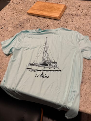 Customer photo review of Custom Digital Boat Artwork