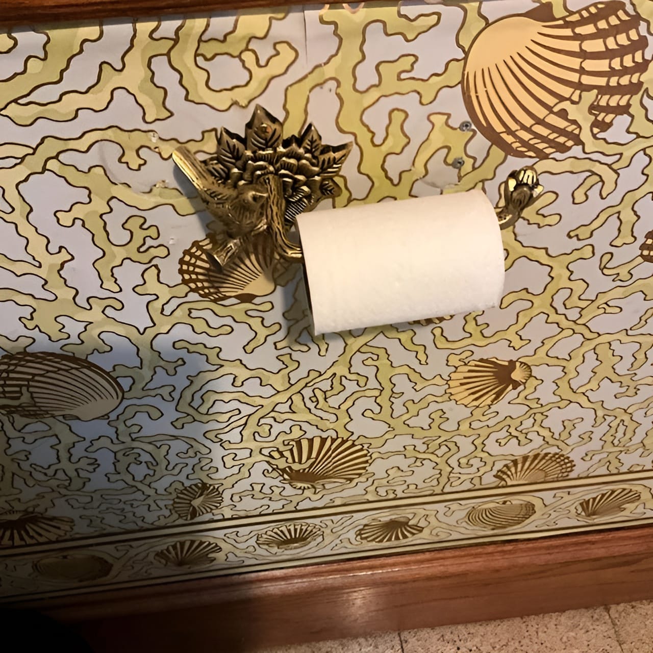 Customer photo review of Brass Bird Bathroom Set - Antique Brass