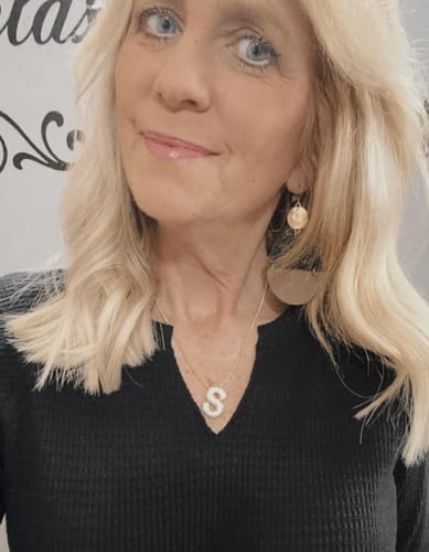 Customer photo review of Initial Bubble Necklace
