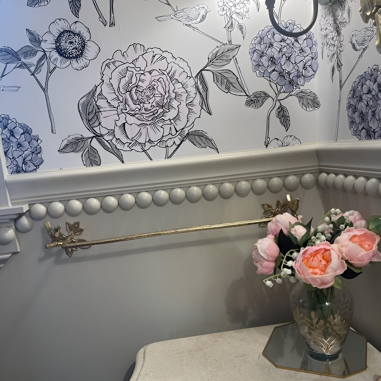 Customer photo review of Brass Bird Bathroom Set - Antique Brass