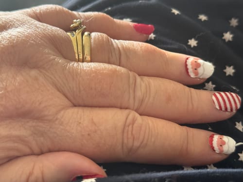 Customer photo review of Santa 2.0 | Nail Polish Wraps