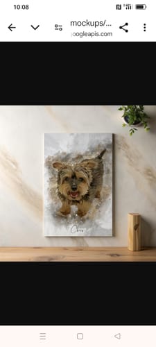 Customer photo review of Foto de tu mascota en estilo acuarela | Regalo para cachorros, perros y gatos
