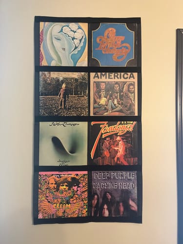 Customer photo review of 12" Vinyl Record Display Frame - LP Wall Storage
