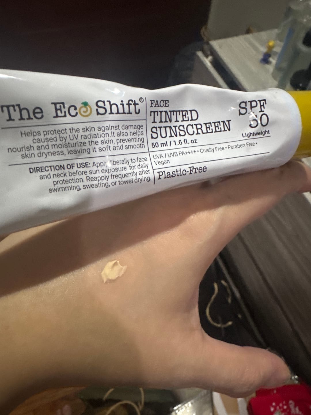 Customer photo review of Lightweight  Daily Tinted Sunscreen with SPF50