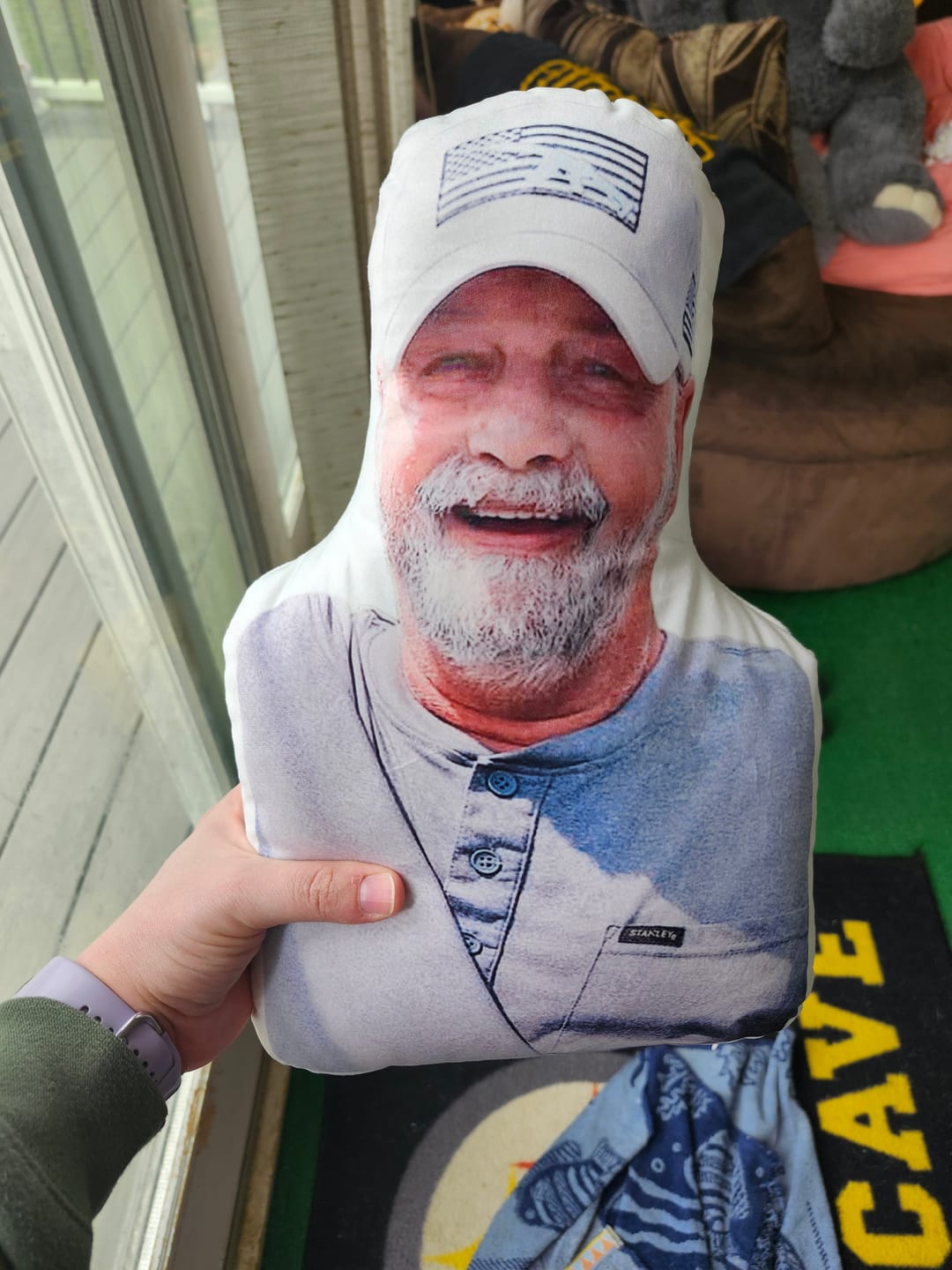 Customer photo review of Custom Shaped Pillow with Loved One Picture of Person/Pet Personalized 3d Photo Pillow