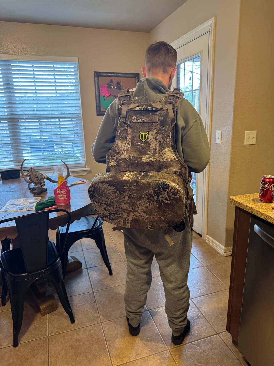 Customer photo review of Turkey Vest with Seat with Game Pouch and Kickstand