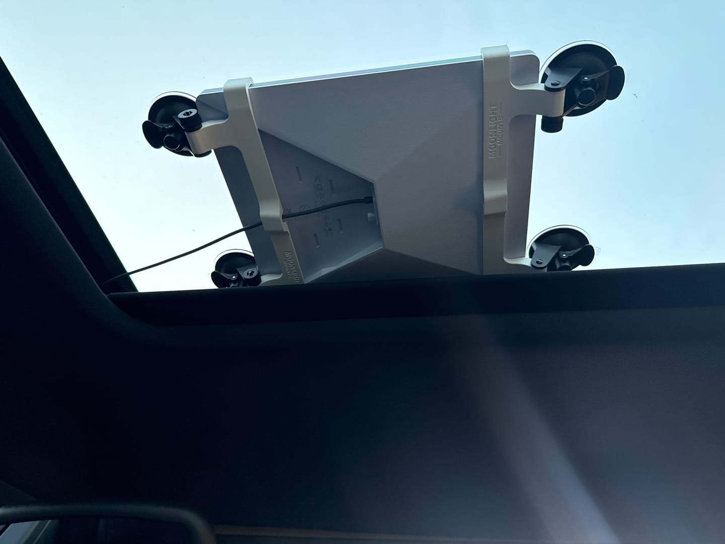 Customer photo review of Starlink Mini Suction Cup Mount