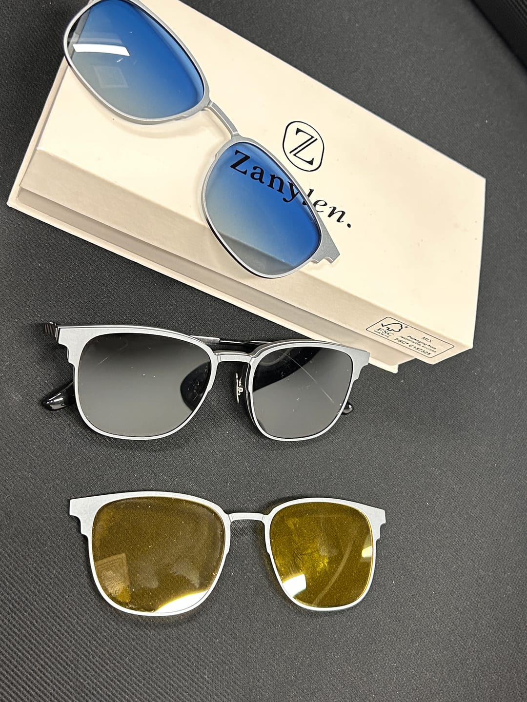 Customer photo review of Aron | Magnetic Clip-on Glasses | ZanyLen New Arrival 2024