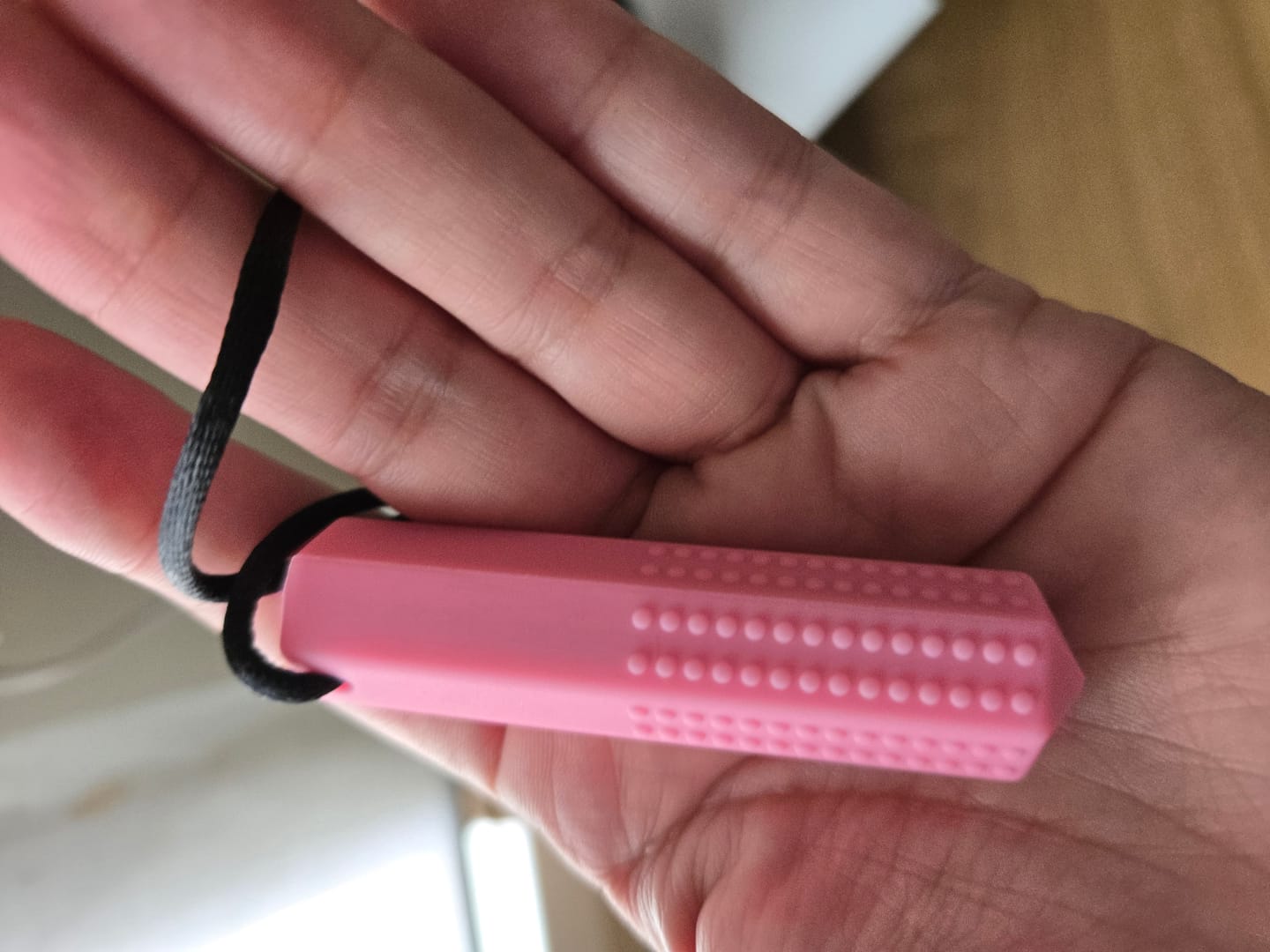 Customer photo review of Pillar Sensory Chew Necklace - Free Hygiene Case