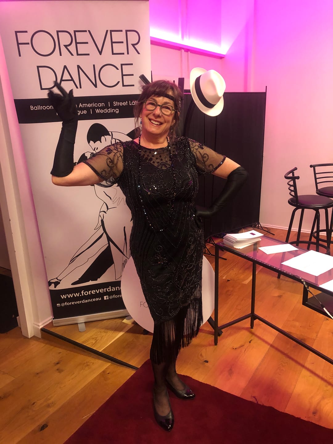 Customer photo review of Halle 1920s Flapper Dress - Black & Silver