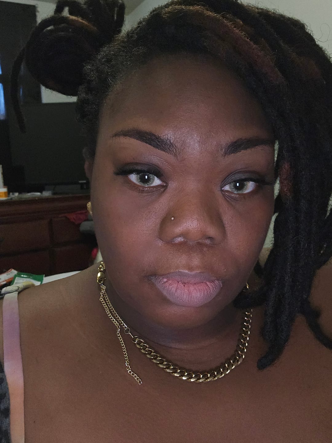 Customer photo review of Cherry OCEAN Blue Prescription Colored Contact Lenses