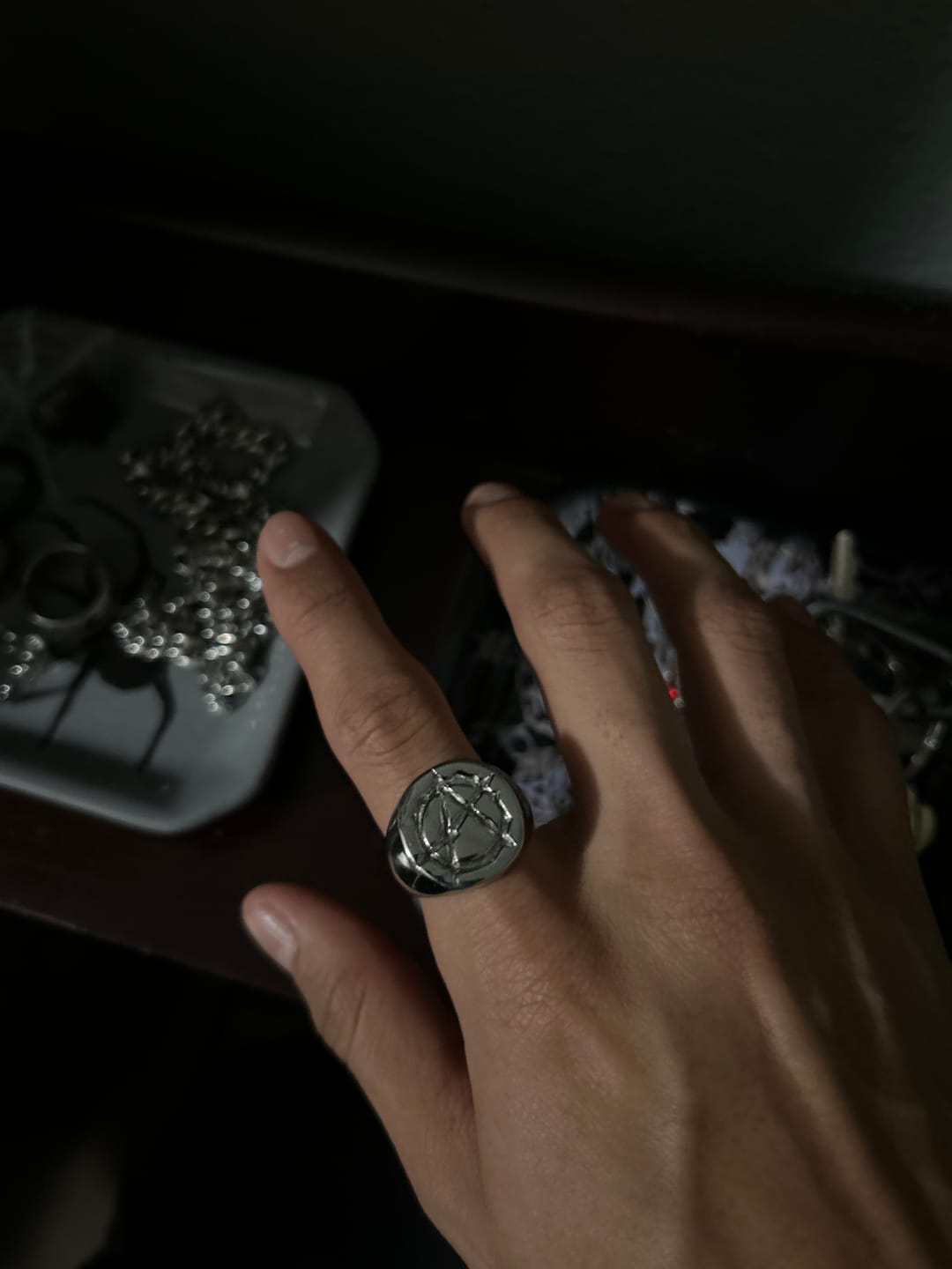 Customer photo review of ANARCHY SIGNET RING