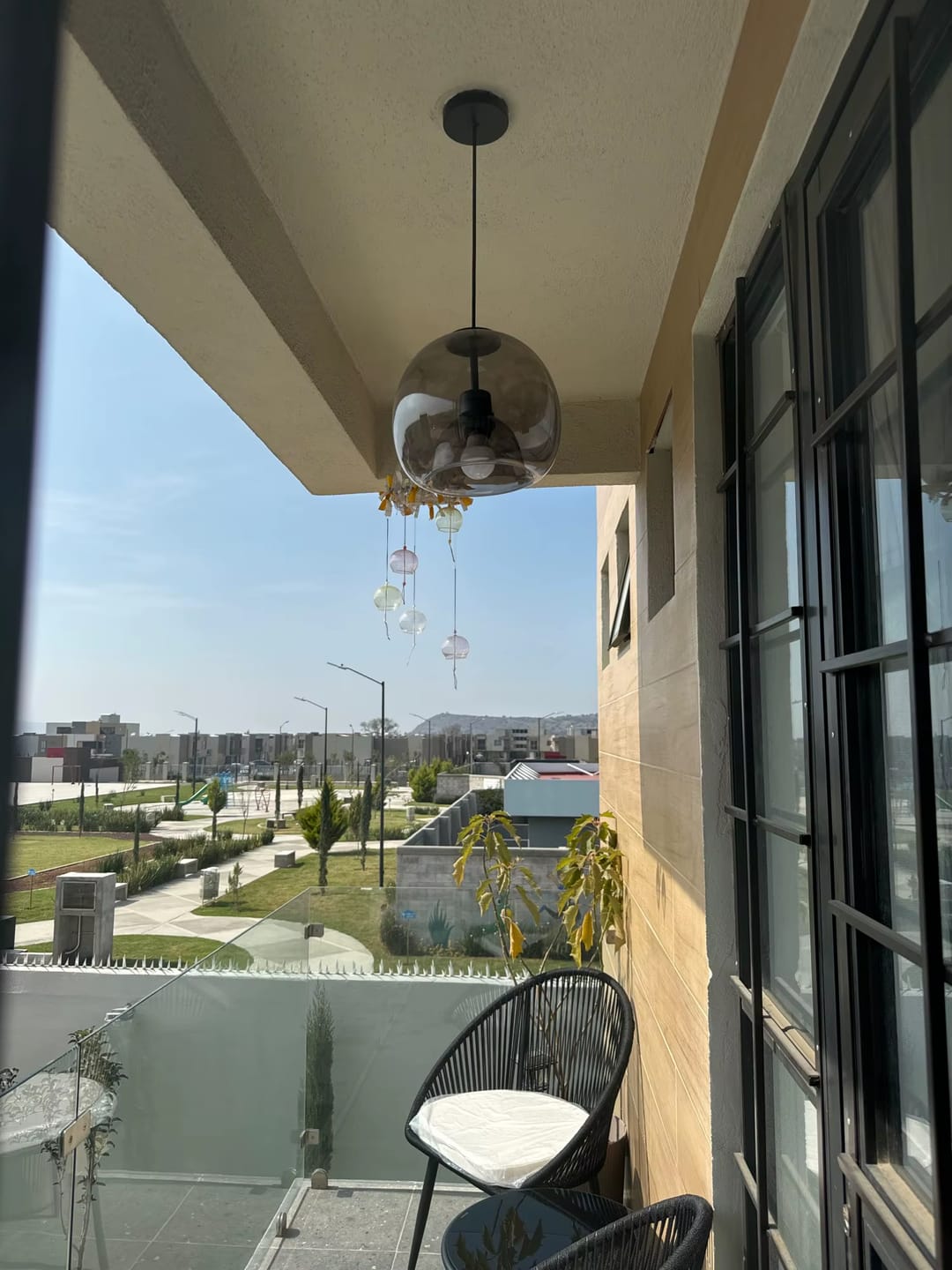 Customer photo review of WOMO Drum Blown Glass Pendant Light-WM2145