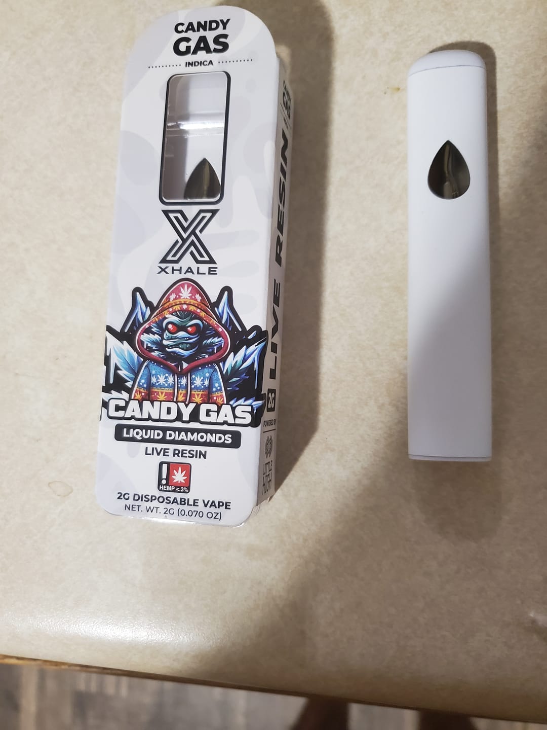 Customer photo review of THCA Live Resin Disposable - XHALE - 2G