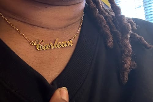 Customer photo review of Personalized Name Necklace