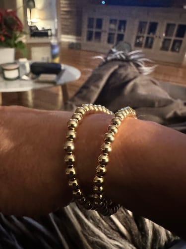 Customer photo review of BEADED BRACELETS - GOLD