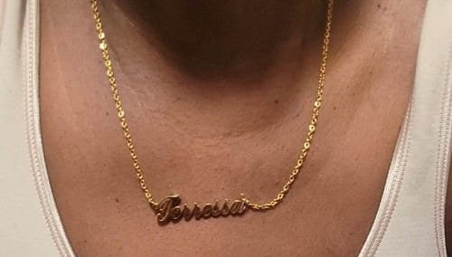 Customer photo review of Personalized Name Necklace
