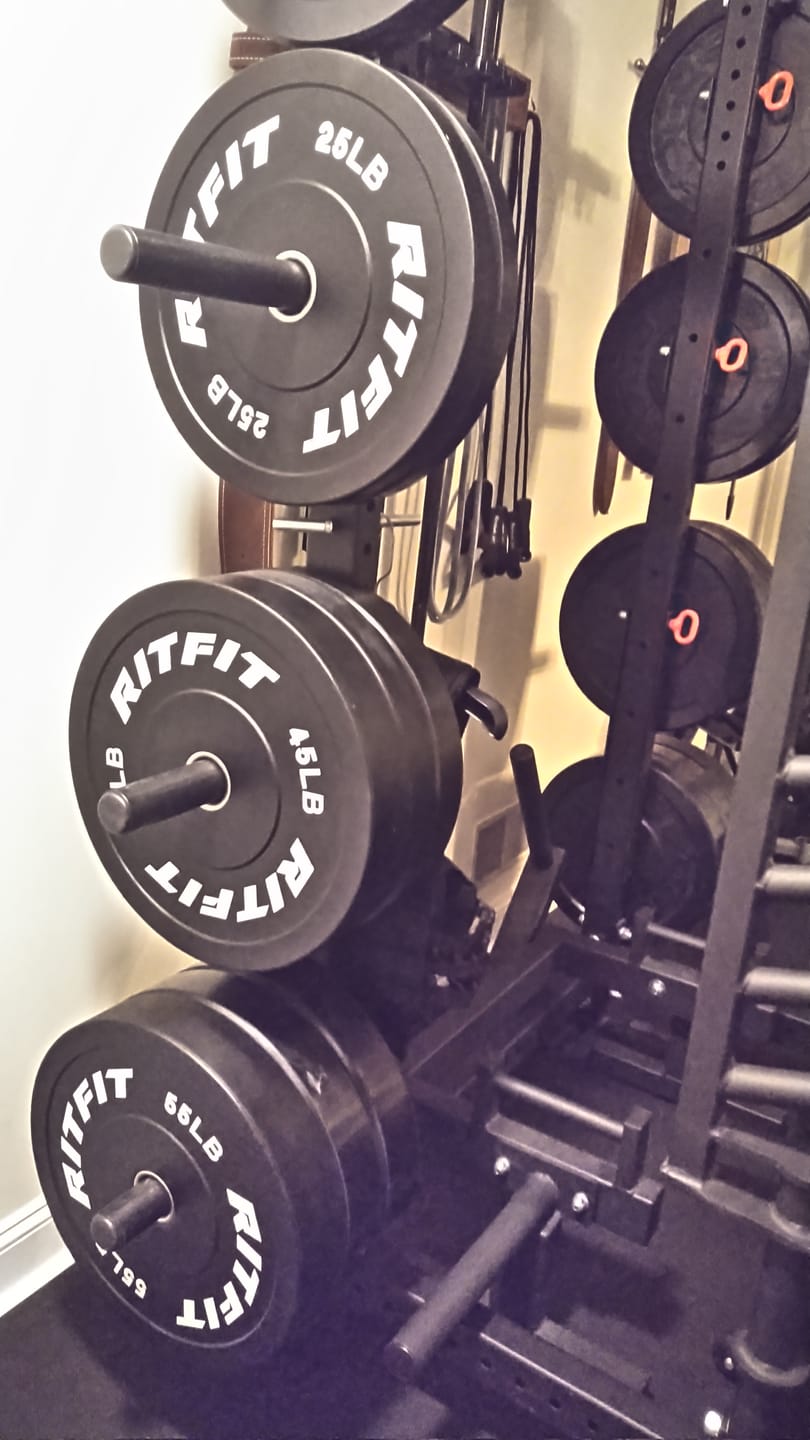 Customer photo review of RitFit Bumper Plates Olympic Rubber Weight Plates, 2-inch