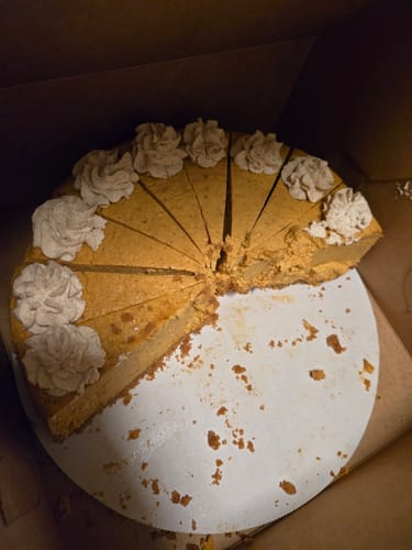Customer photo review of Seasonal Cheesecake - Pumpkin