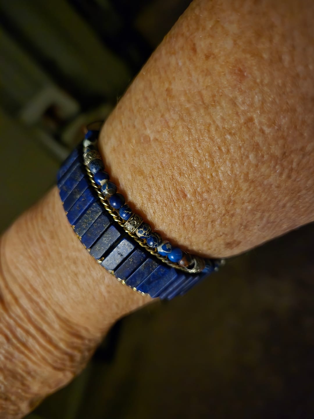 Customer photo review of Lapis Lazuli Energy Bracelet