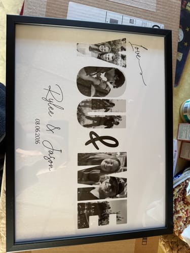 Customer photo review of You & Me - Personalised Poster