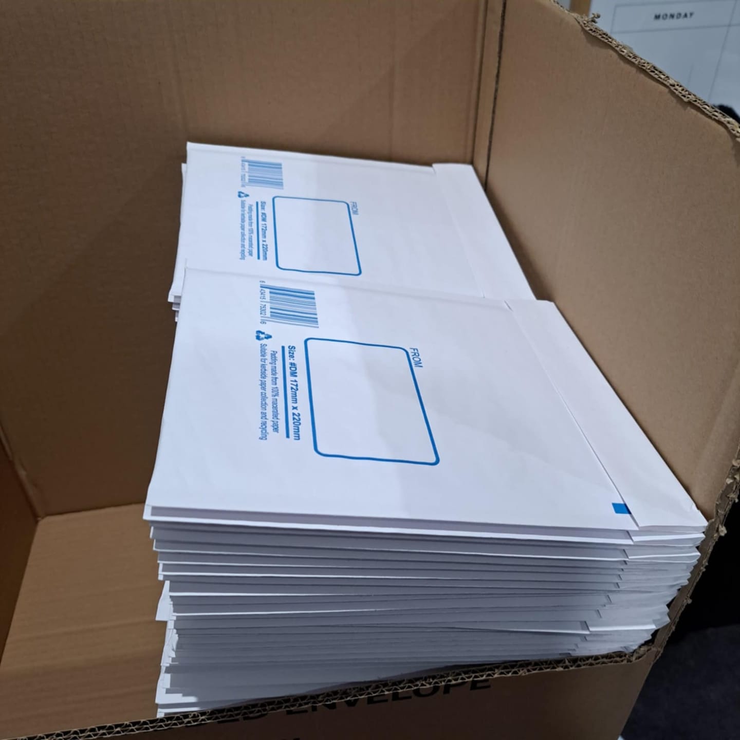 Customer photo review of Bubble Envelope DM 172 x 220mm DVD CD Blu-ray Disc Mailer